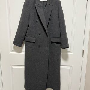 H&M Women's Double-Breasted Gray Coat